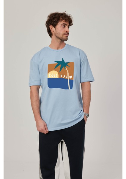 Cofe D'azur Resim Baskılı Bebe Mavisi Tshirt fiyatları