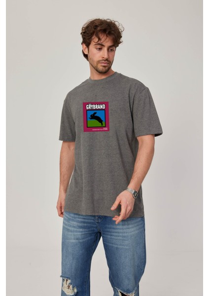 Grybrand Tavşan Baskılı Gri Tshirt fiyatları