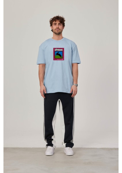 Grybrand Tavşan Baskılı Bebe Mavisi Tshirt