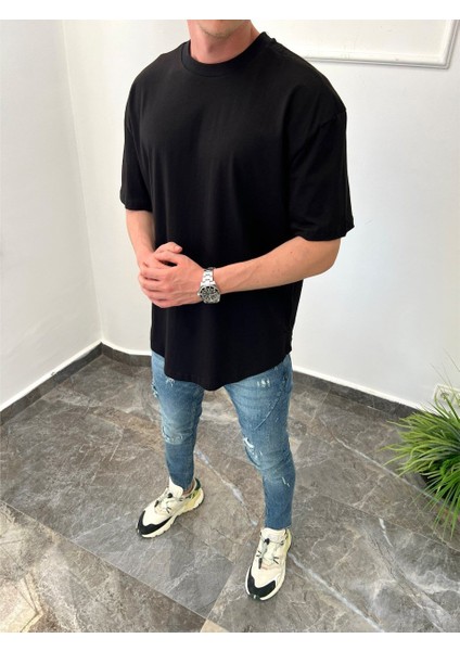 Oval Kesim Basic Siyah Tshirt fiyatları
