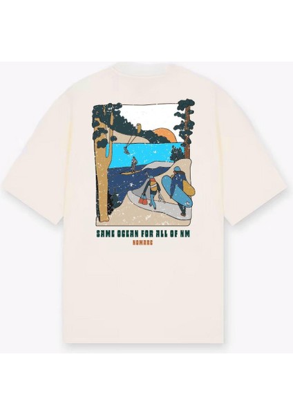 Same Ocean Yazılı Krem Tshirt