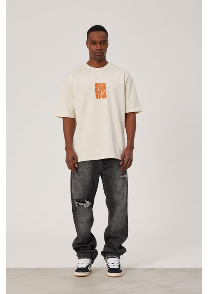 Same Ocean Yazılı Krem Tshirt fırsatları