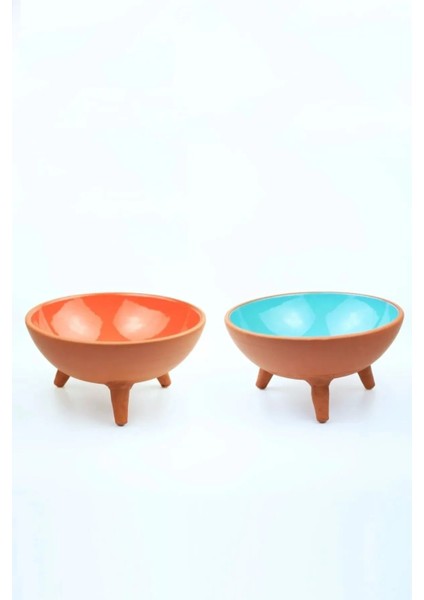 2'li Ayaklı Kedi Köpek Çömlek Mama ve Su Kabı (Içi Sırlı, Organik) fırsatları