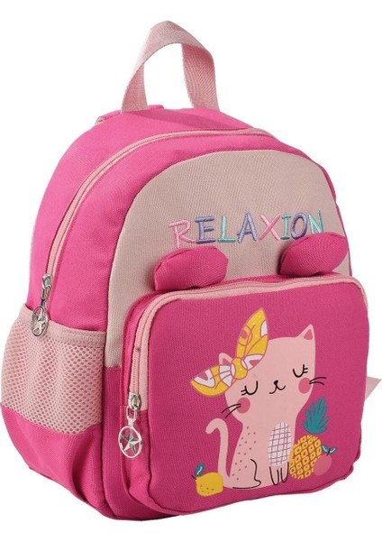 Minnoş Kitty Kulaklı Su Geçirmez Anaokulu Çantası RLX4040-PEMBE