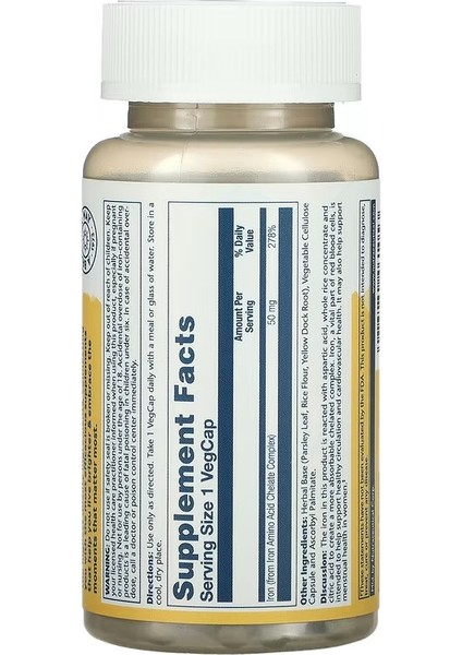 Iron 50 Mg 60 Vegcaps fiyatları