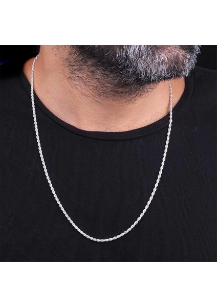 925 AYAR GÜMÜŞ BURGU ERKEK ZİNCİR KOLYE modelleri