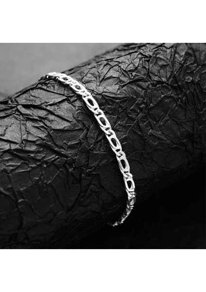 925 Ayar Gümüş Sarmal Model Zincir Erkek Bileklik