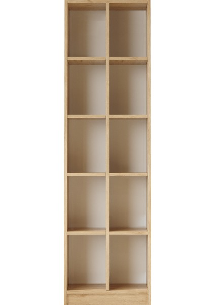 Balcony Geniş Kitaplık 10 Raflı 180CM Sepet By1-S
