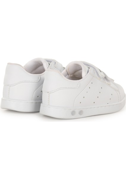 Royzo Cırtlı Işıklı Erkek Bebek Spor Ayakkabı Beyaz fırsatları