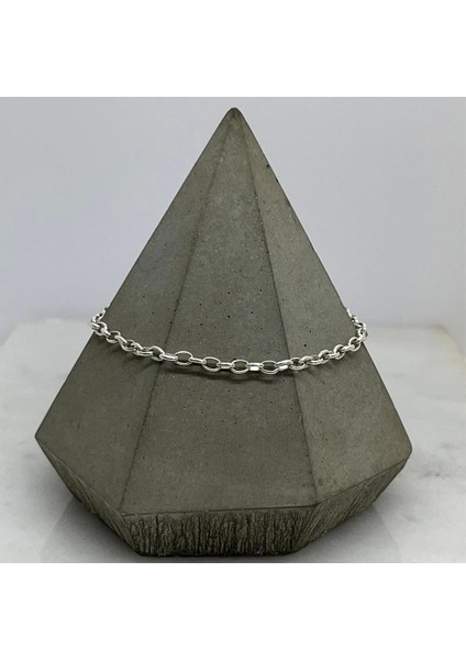 925 Ayar Gümüş Halka Zincirli Erkek Bileklik fırsatları