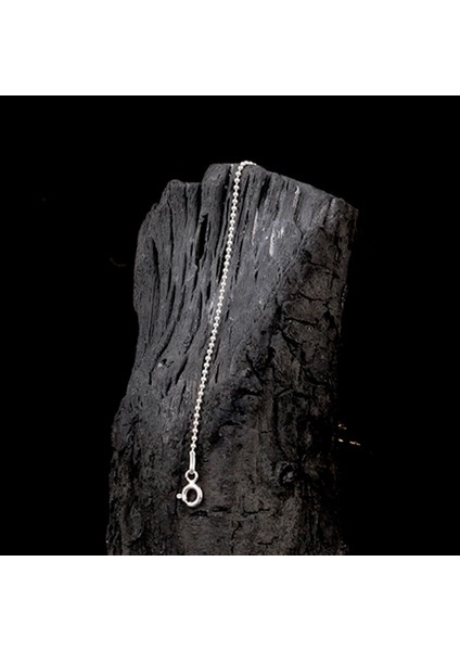 925 Ayar Gümüş Top Zincirli Erkek Bileklik