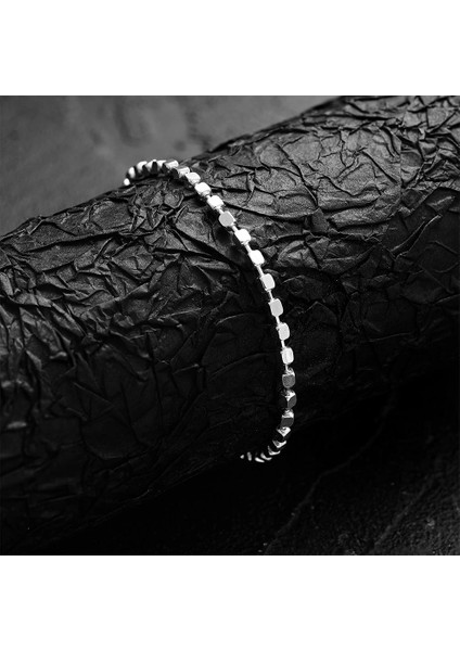 925 Ayar Gümüş Küp Zincirli Erkek Bileklik indirimleri