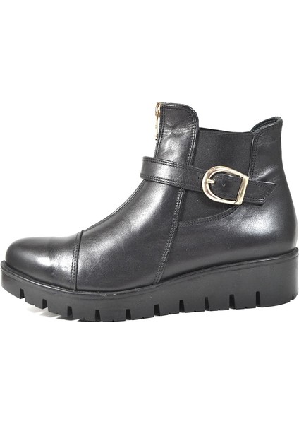 201 Hakiki Doğal Deri Siyah Casual Kadın Bot