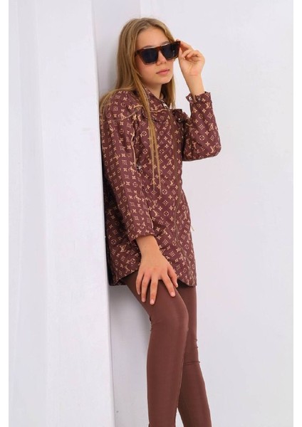 Kız Çocuk Kapişonlu Trençkot Kahve fiyatları