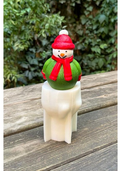 3D Christmas Kardan Adam Silikon Mum Kalıbı