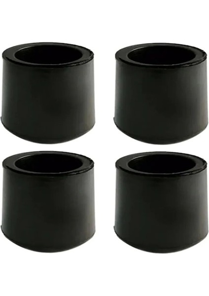 21 mm Pvc Sandalye Profil Ayak Pabucu Sessiz Yumuşak - Siyah (8 Adet)