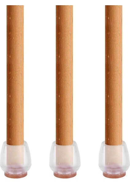 Sessiz Tip Sandalye Pabucu Masa Sandalye Zemin Koruyucu Kaydırmaz Slikon 25 mm (4 Adet)