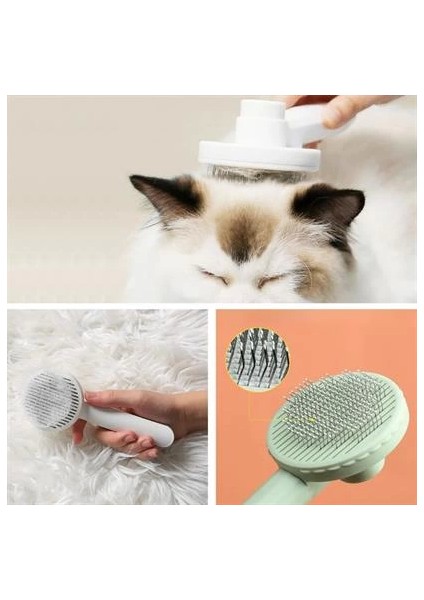 Basmalı Kedi Köpek Tüy Toparlayıcı Masaj Etkili Pet Fırçası