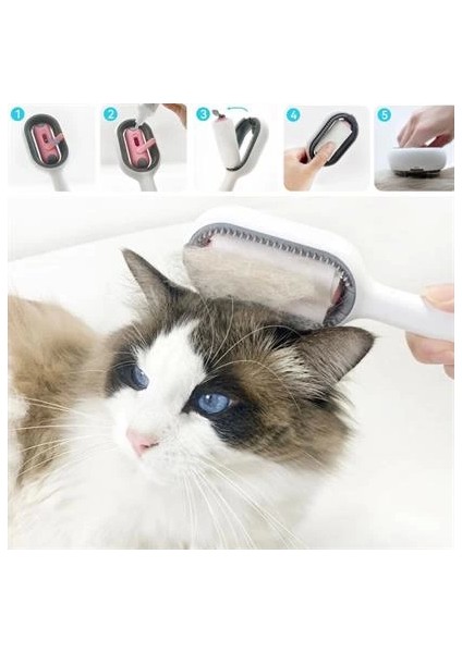 Su Hazneli Kedi ve Köpek Tüyü Toplamama Fırçası Su Hazneli Pet Tarağı