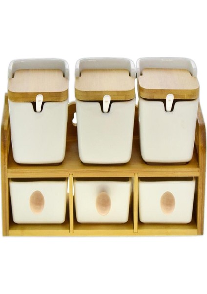 Massa Porselen Baharatlık Seti 6 Lı 13481