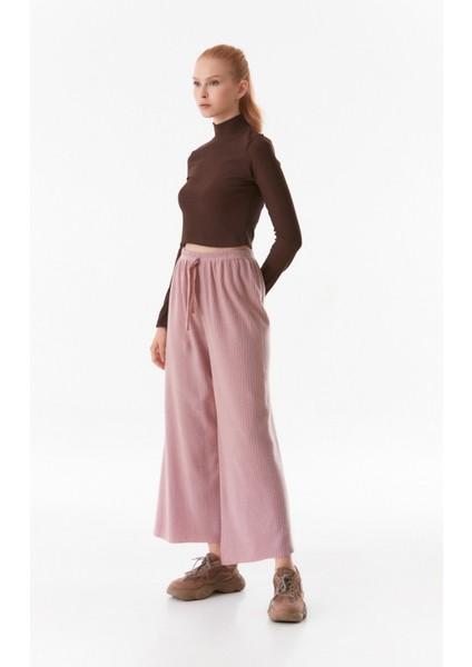 Basic Fitilli Beli Lastikli Pantolon modelleri