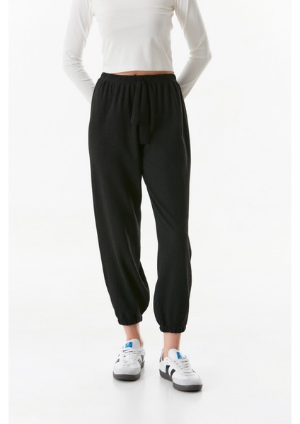 Fitilli Beli Lastikli Jogger Pantolon