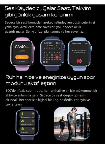 Watch 9 Mini 41mm Mat SiyahKadın Erkek Akıllı Saat Amoledlı Ekran Arama Yapan Nfc, Fitnes, Spor Android İos Huawei iphone Uyumlu 8-9 HK9 MİNİ