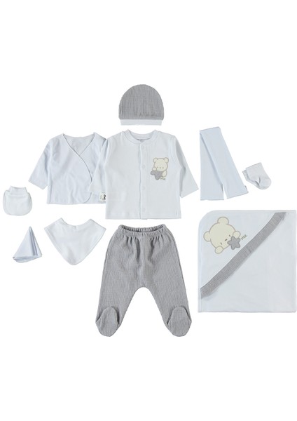 Civil Baby Unisex Bebek Zıbın Seti 0-1 Ay Açık Bej