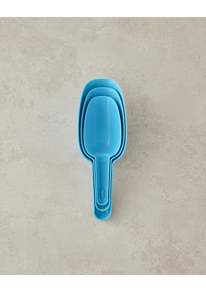 Poul Plastik 3'lü Ölçü Kaşığı 22X7,8X5 cm Turkuaz modelleri