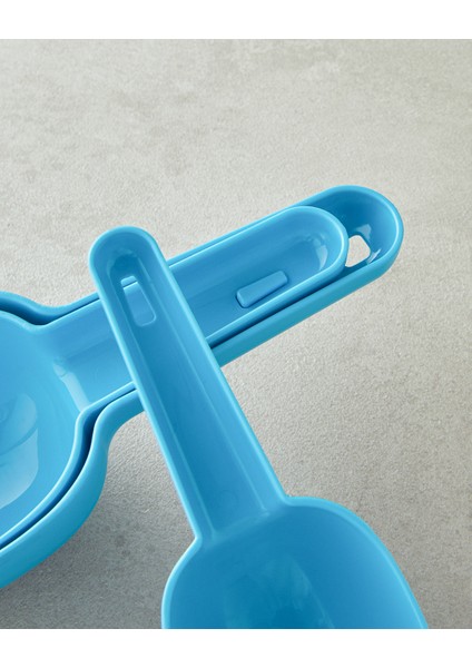 Poul Plastik 3'lü Ölçü Kaşığı 22X7,8X5 cm Turkuaz fırsatları