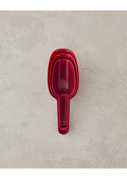 Arnie Plastik 3'lü Ölçü Kaşığı 22X7,8X5 cm Bordo modelleri