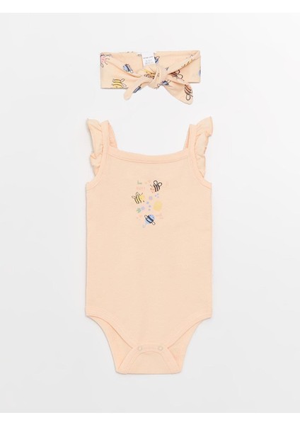 Lcw Baby Kare Yaka Desenli Kız Bebek 3'lü