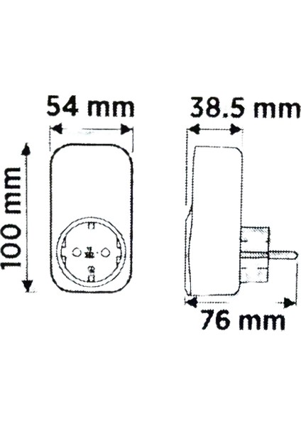 CT-9187 4000W 150-280V Tekli Akım Korumalı Priz