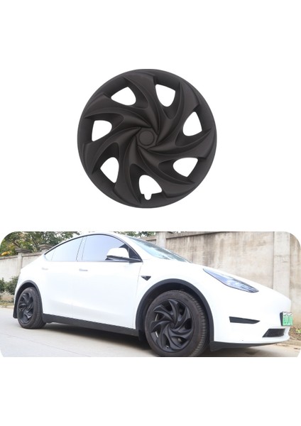 Tesla Model Y Apex Jant Kapağı Seti 19 Inç, Mat Siyah Renk Seçeneği Ile