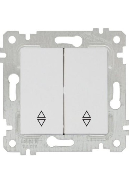 Rita Beyaz Mekanizma + Tuş Komütatör Vavien (Vidalı) 2200 404 0201