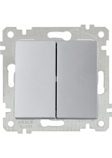 Rita Inox Mekanizma + Tuş Komütatör (Vidalı) 2200 402 0282