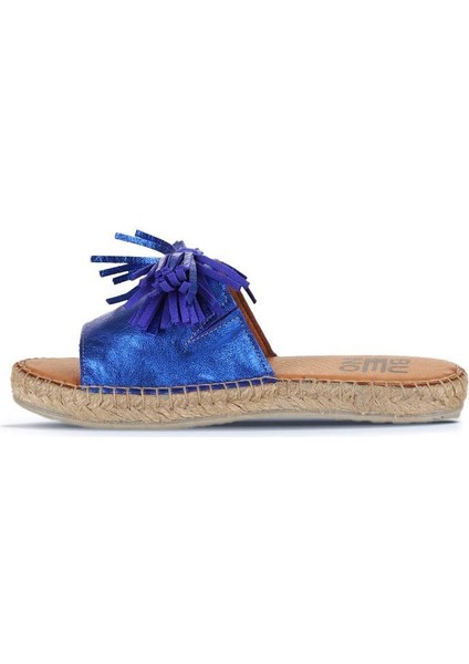 Mavi Parlak Deri Kadın Espadril Terlik 01WN3000 modelleri