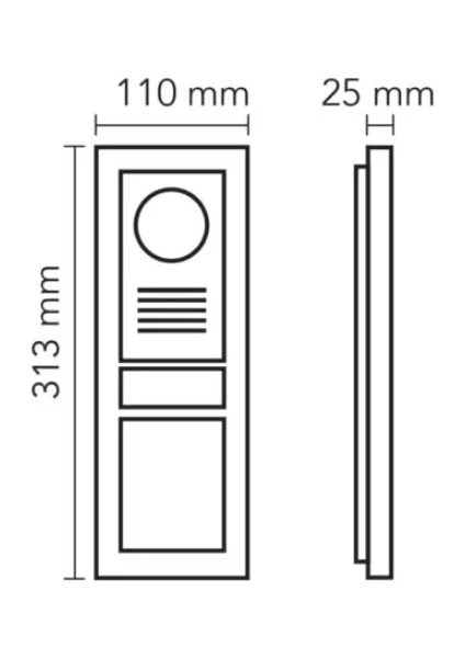 003002 Bus Plus 2X16 LCD Ekranlı Zil Paneli
