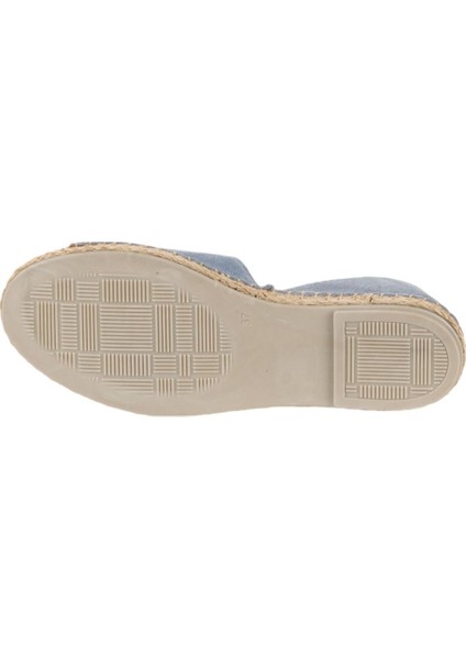 Mavi Süet Kadın Espadril Ayakkabı 01WQ2413