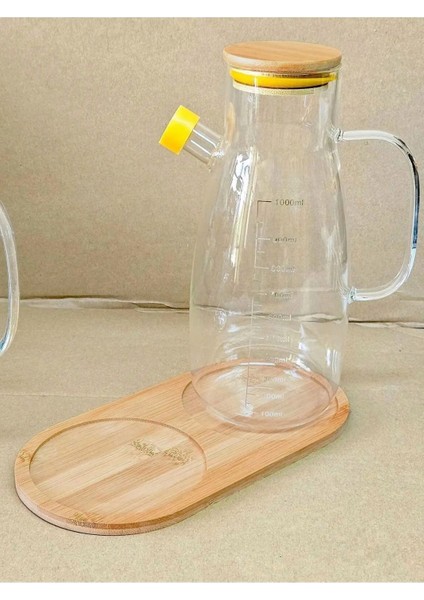 Bambu 2 Bölmeli Yağdanlık Altlığı, Yağdanlık Standı, Sosluk Standı