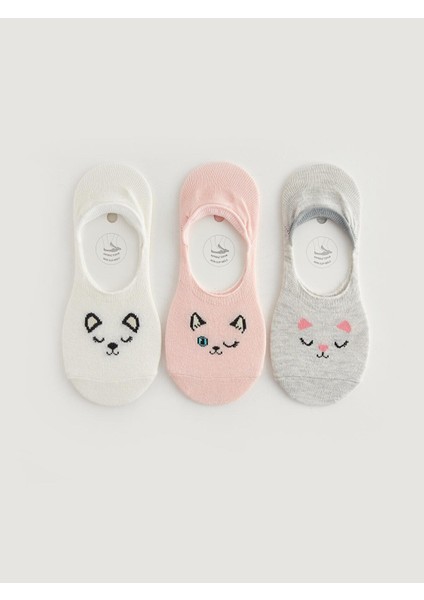 Dream Baskılı Kadın Babet Çorap 3'lü Paket