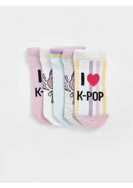 Kids K-Pop Desenli Kız Çocuk Patik Çorap 5'li fiyatları