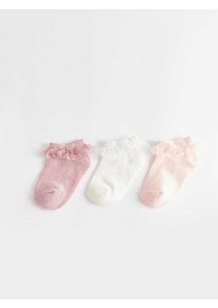 Baby Kız Bebek Patik Çorap 3'lü