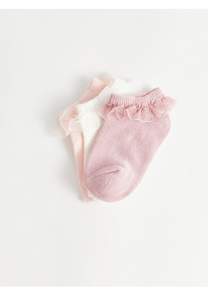 Baby Kız Bebek Patik Çorap 3'lü