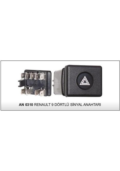 Dörtlü Sinyal Flaşör Anahtarı Renault R9 R11 7700765726 AN-0310 Dodo