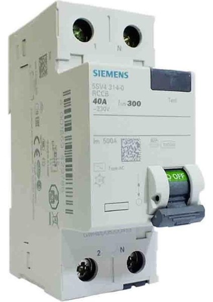 2X40A 300MA Monofaze Kaçak Akım Rölesi 5SV5614-6