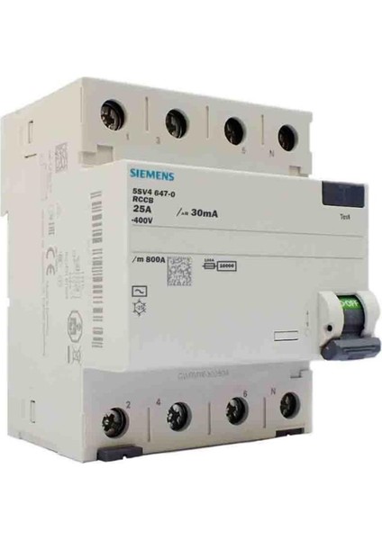 4X25A 30MA Trifaze Kaçak Akım Rölesi 5SV5342-6