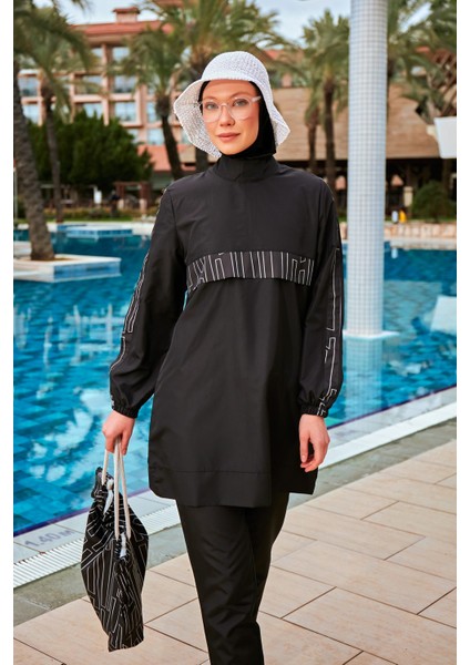 Desenli Tam Kapalı Tesettür Mayo R2416 fiyatları