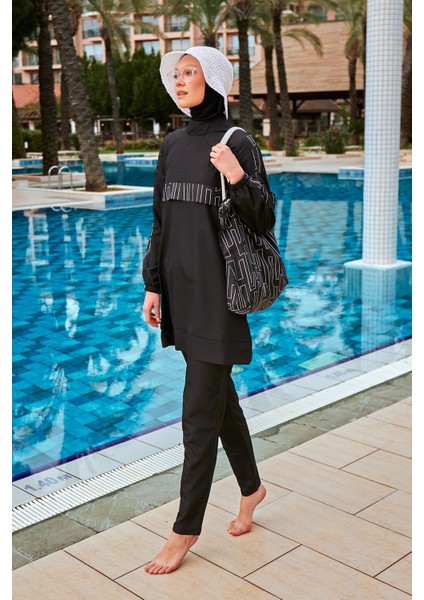 Desenli Tam Kapalı Tesettür Mayo R2416 modelleri