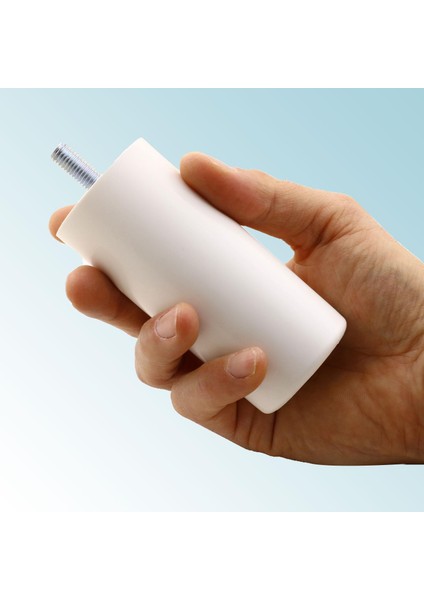 Mobilya Kanepe Koltuk Baza Yükseltici M8 Civatalı İnce Diş Destek Ayağı Beyaz 10 cm 8 Adet fırsatları